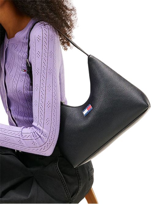 Borsa nera in poliuretano Tommy Jeans | AW0AW17548BDS
